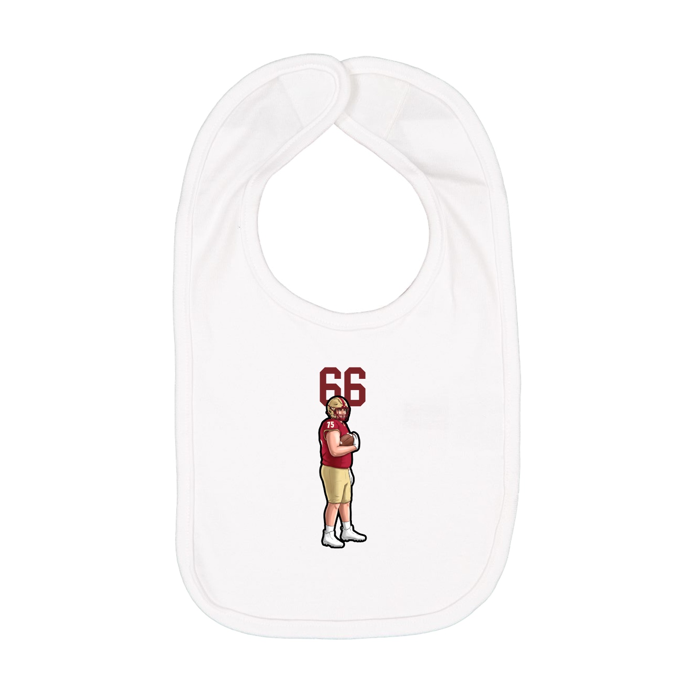 Infant Bib — Number Top in White