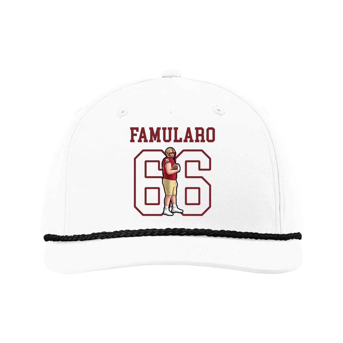Five-Panel Classic Rope Cap — Shirsey in White