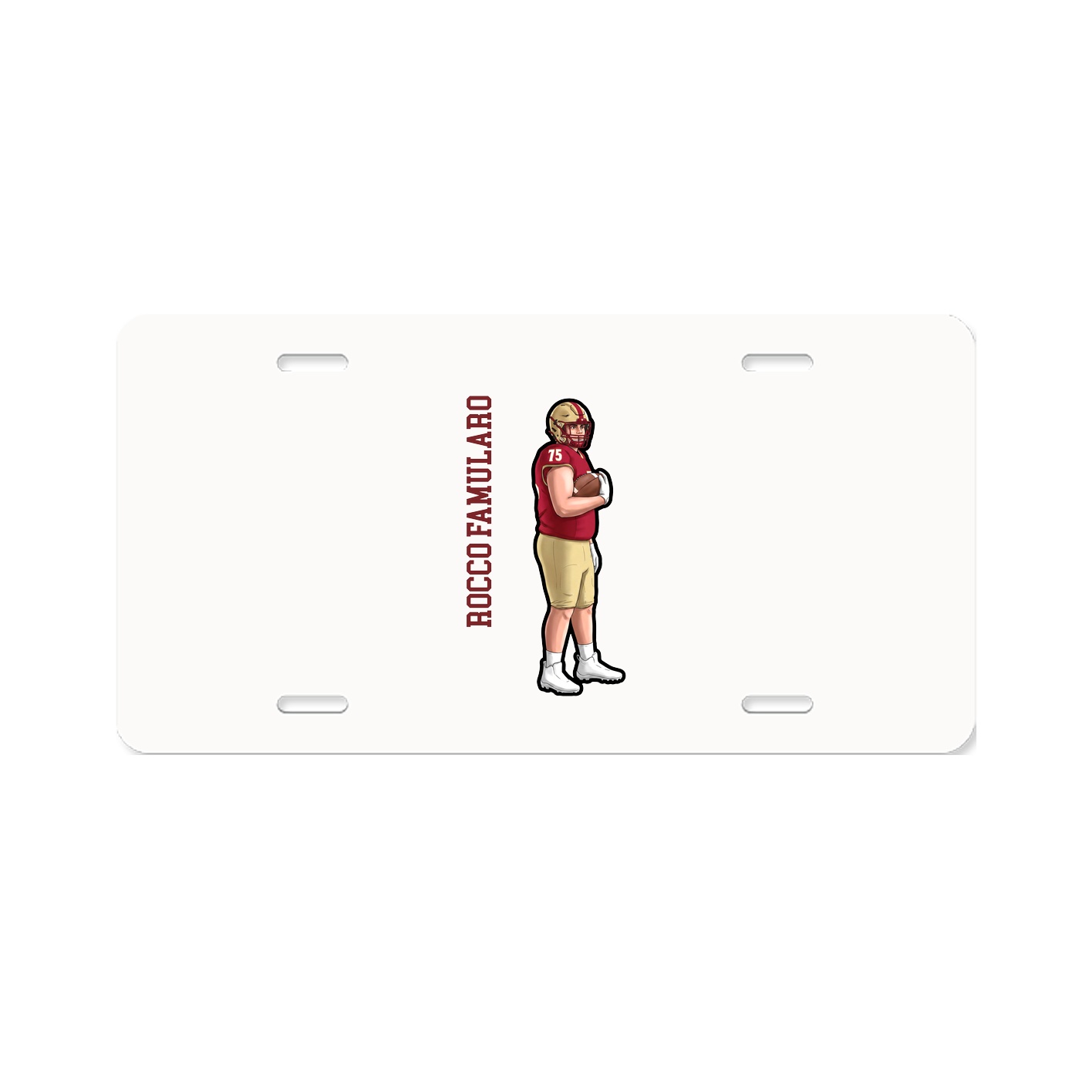 License Plate — Name Vertical in Classic