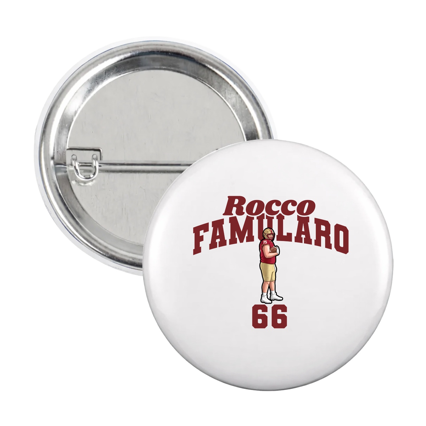 Game Day Button — Signature Arch in White