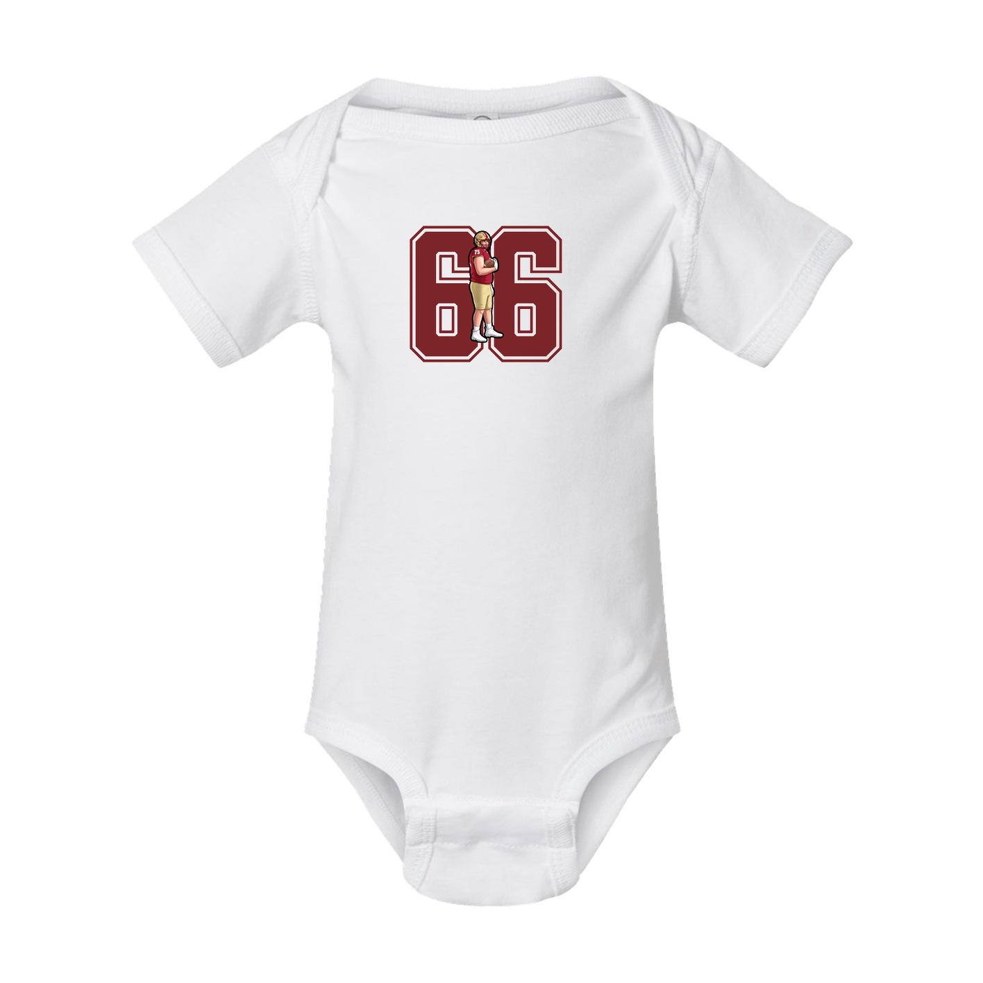 Baby Onesie — Number in White