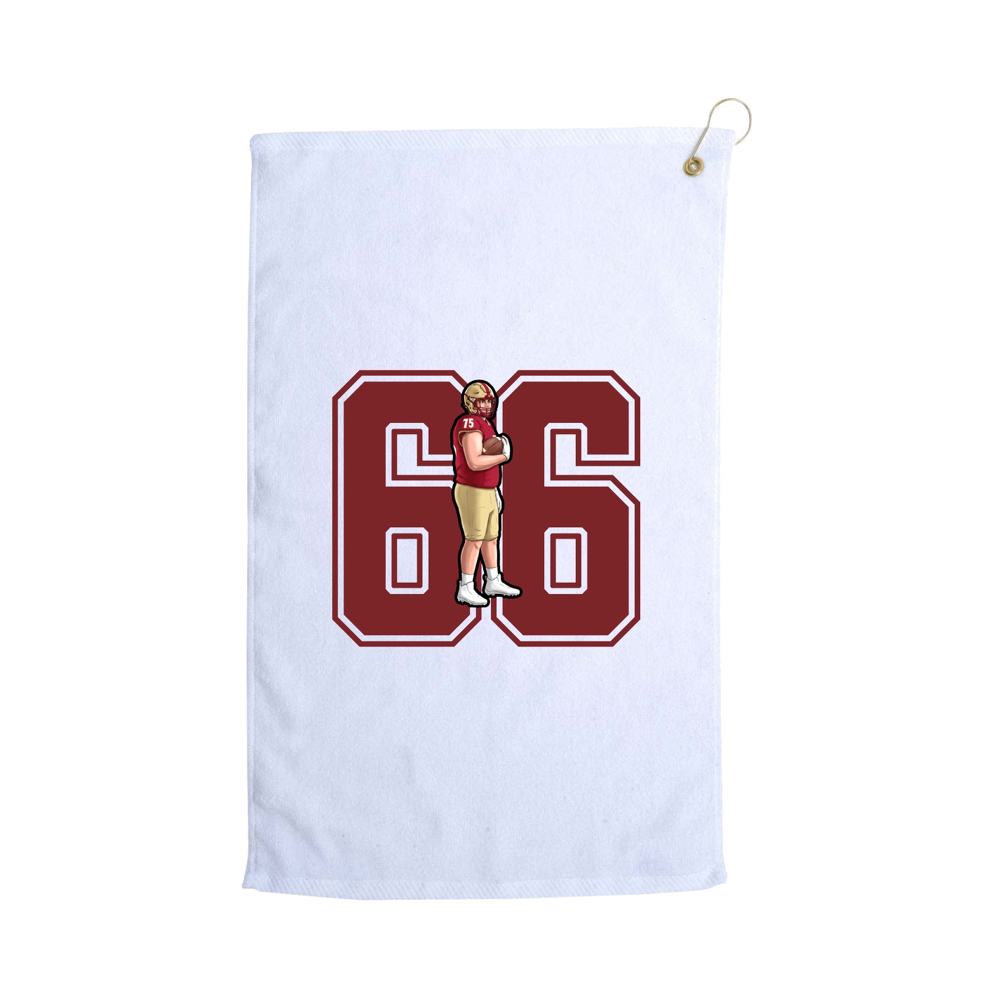 Golf Towel — Number in White