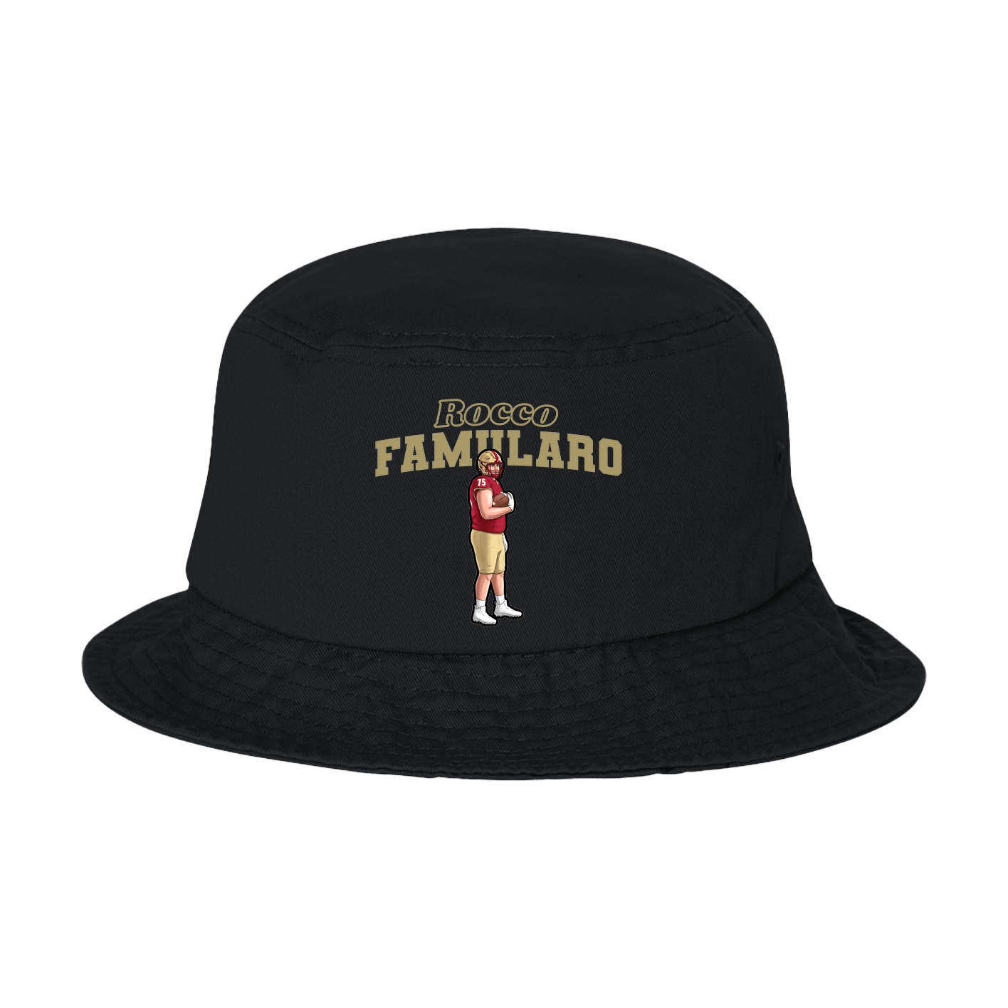 Bucket Cap — Name Arch in Black