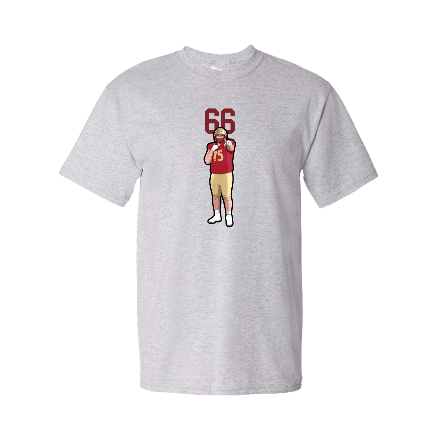 Youth Tee — Number Top in Grey