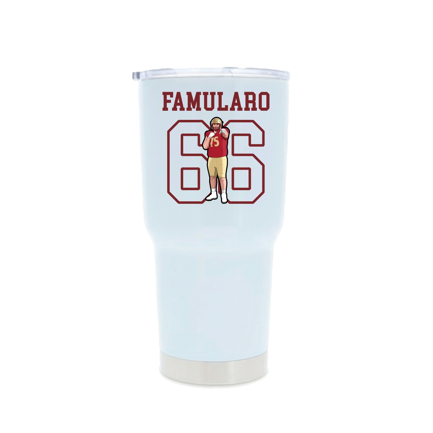 30oz Stainless Steel Tumbler — Shirsey in White