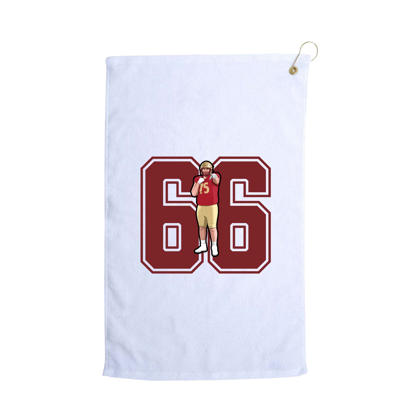 Golf Towel — Number in White