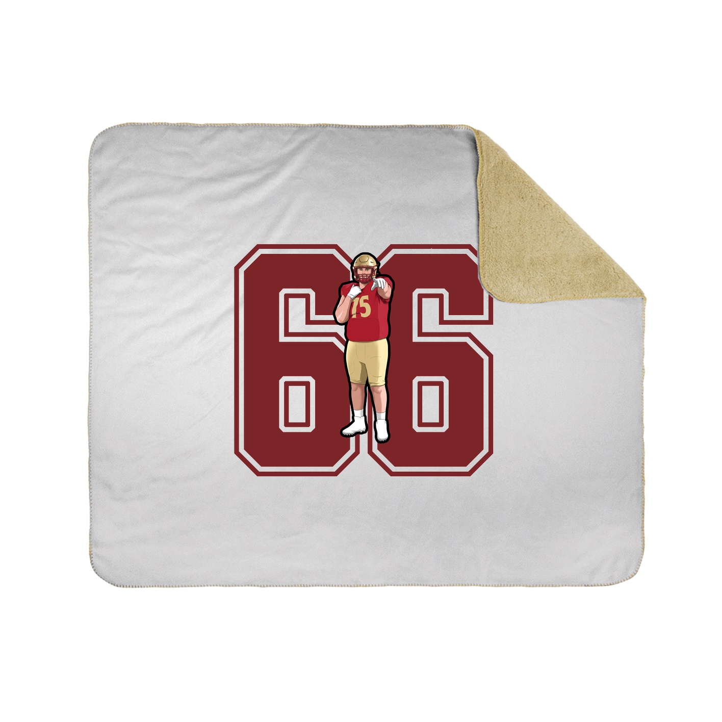 Throw Blanket — Number in White