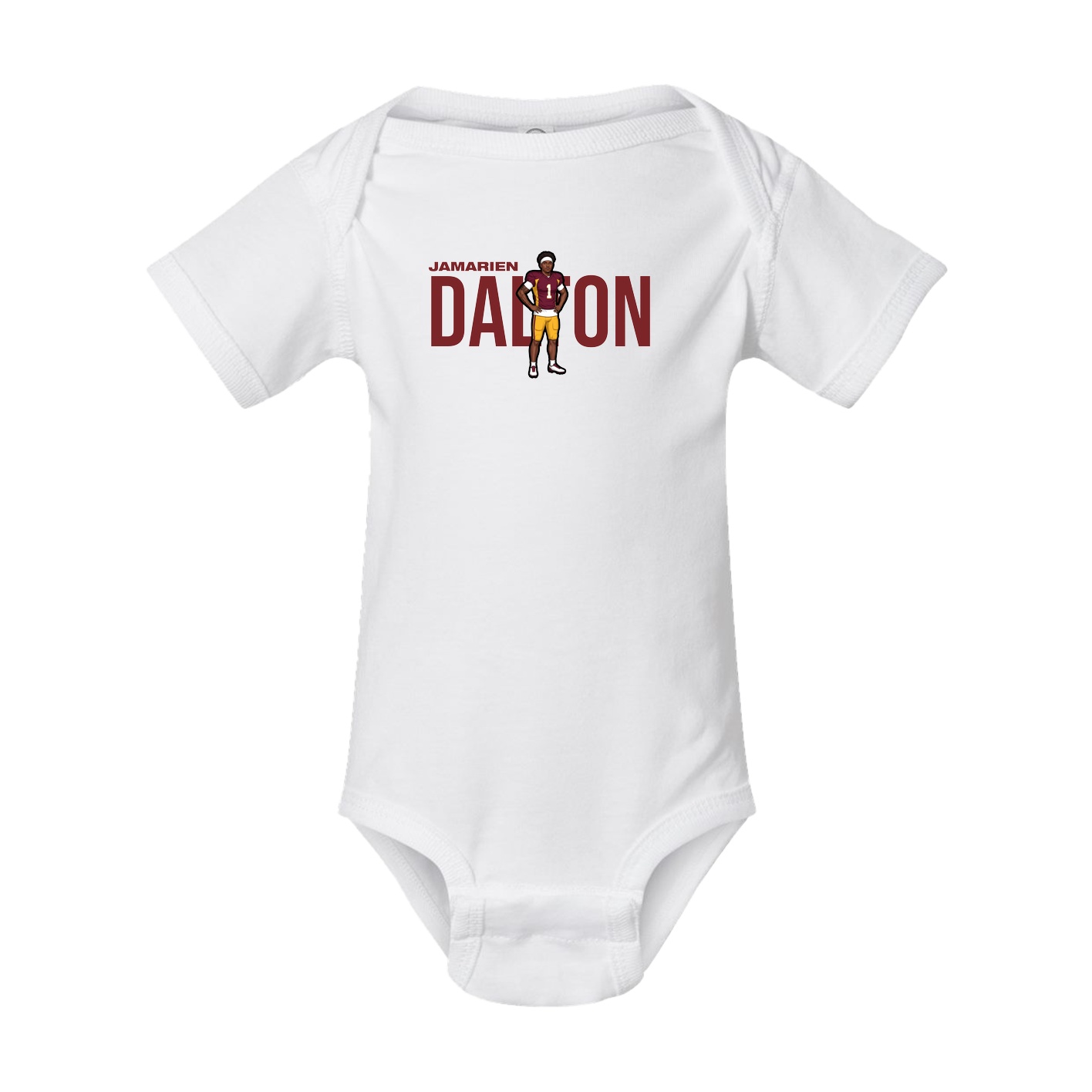 Baby Onesie — Player Name in White