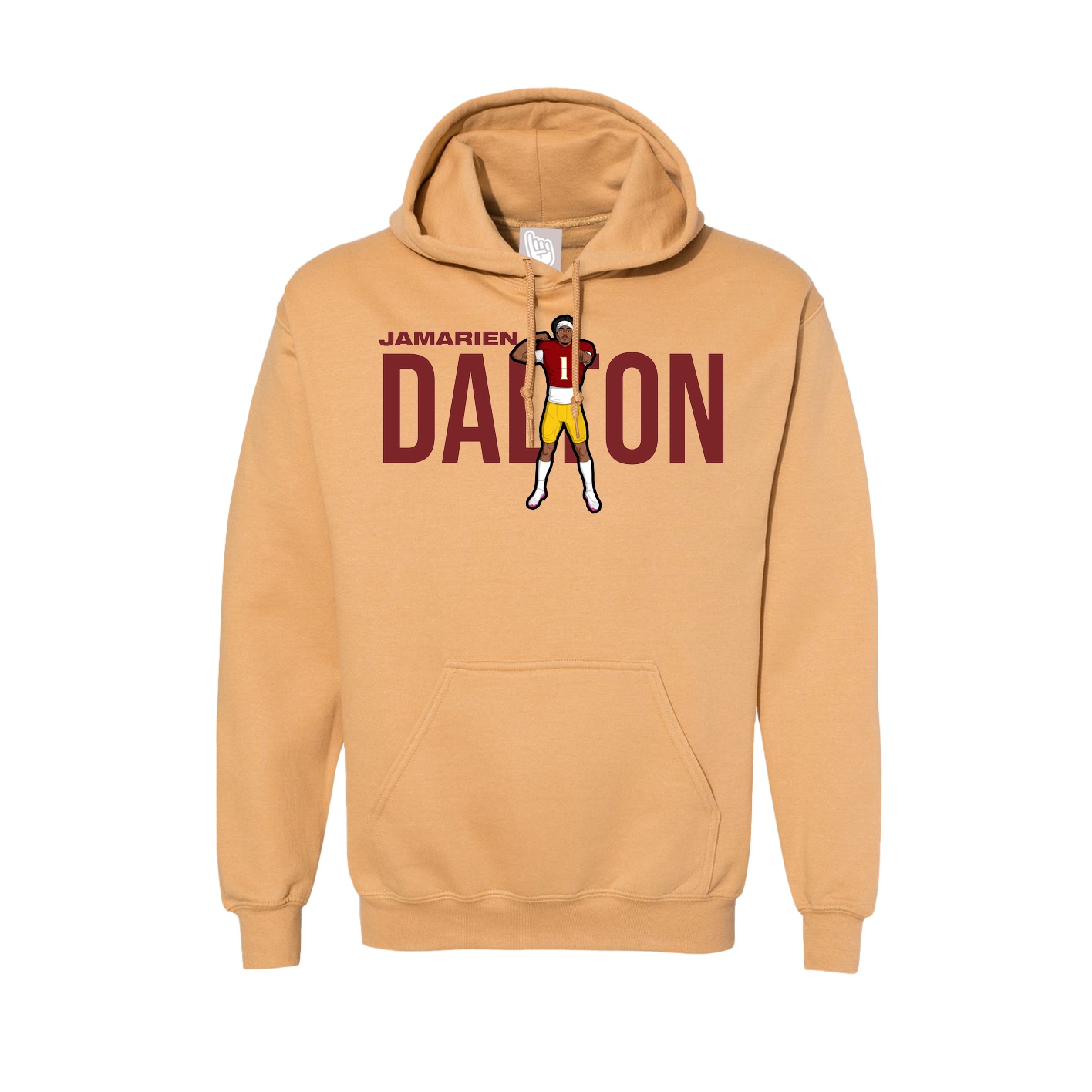 Hoodie — Player Name in Vegas Gold
