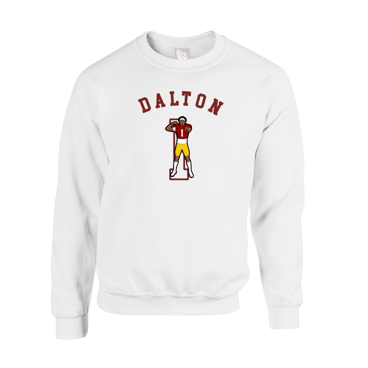 Fleece Crew — Shirsey Arch in White