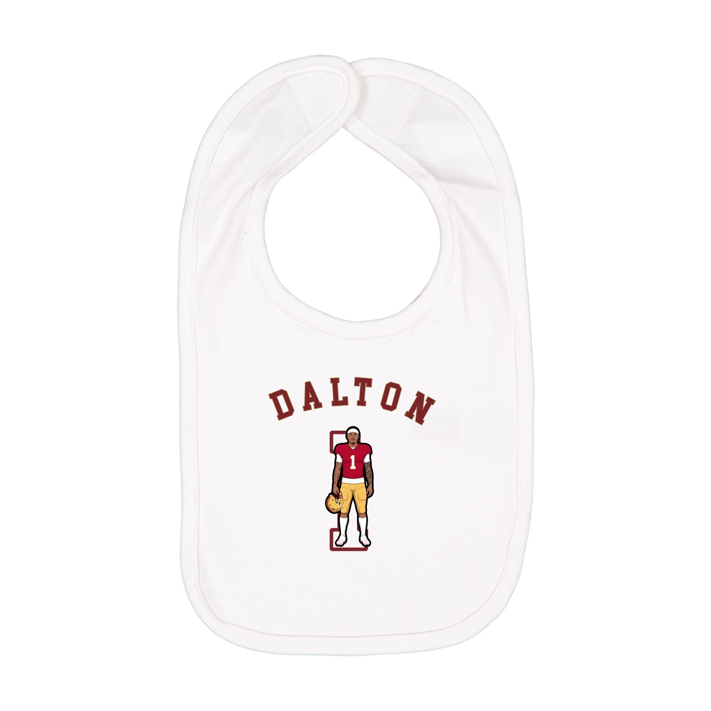 Infant Bib — Shirsey Arch in White
