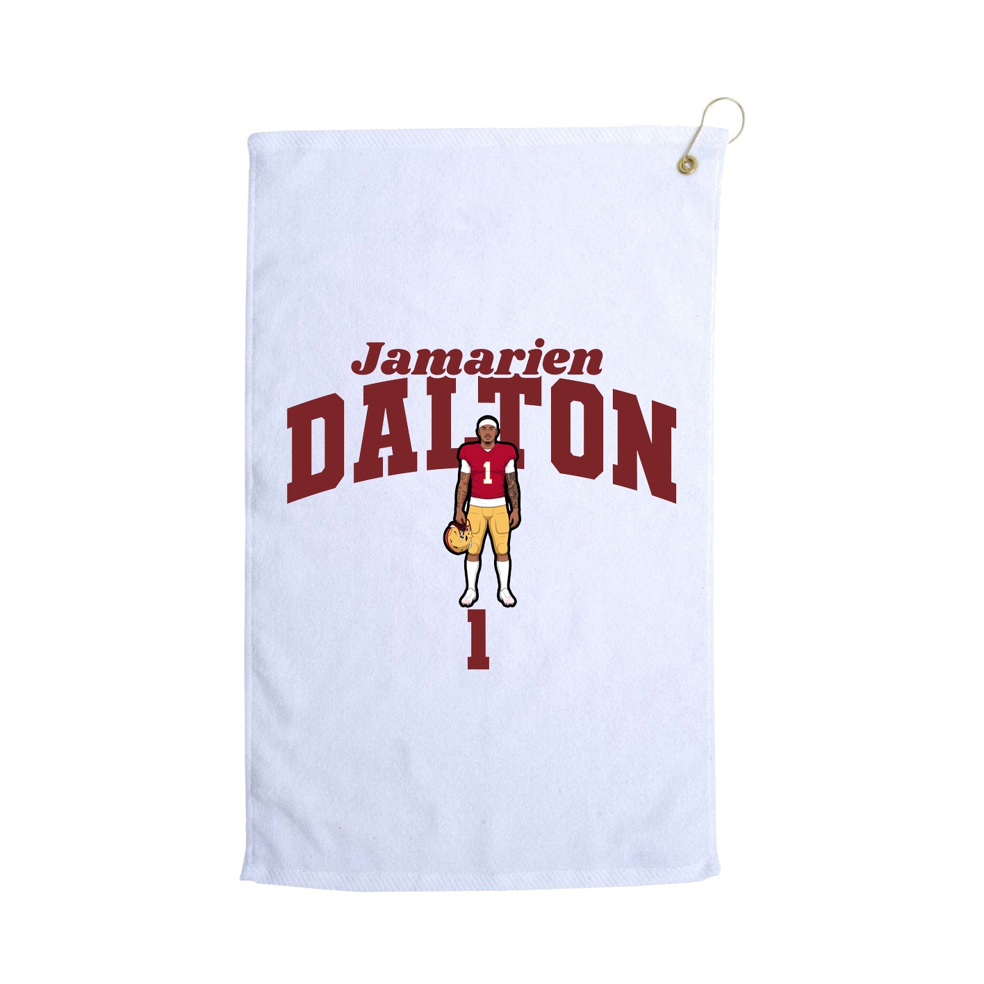 Golf Towel — Signature Arch in White
