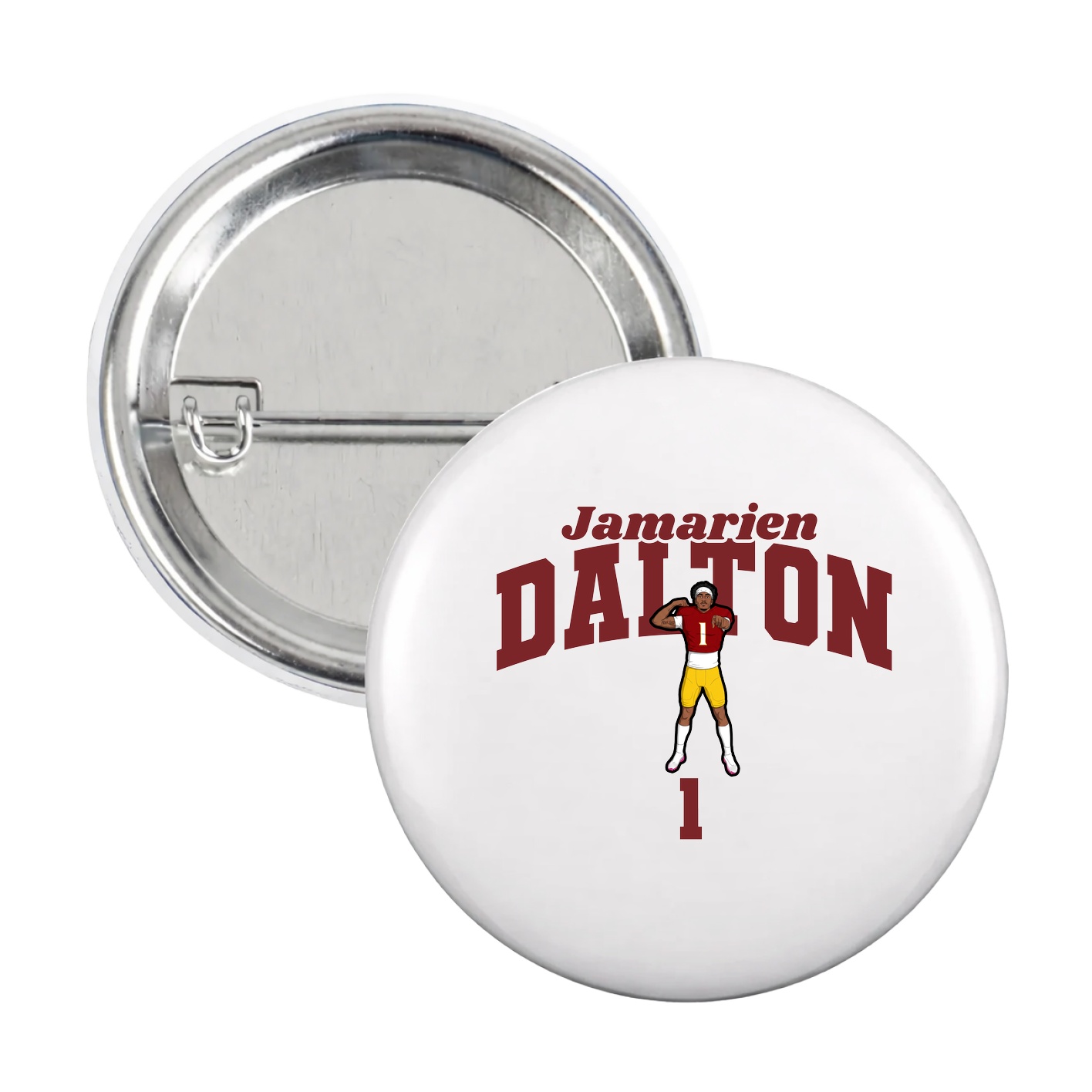 Game Day Button — Signature Arch in White