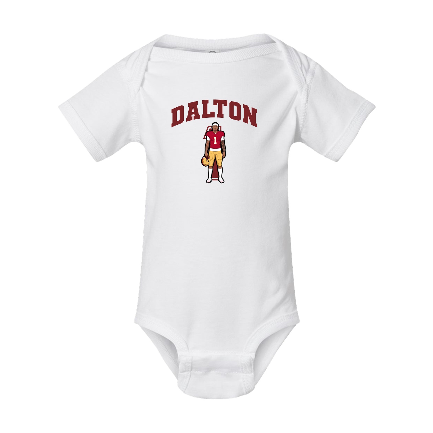 Baby Onesie — Number in White