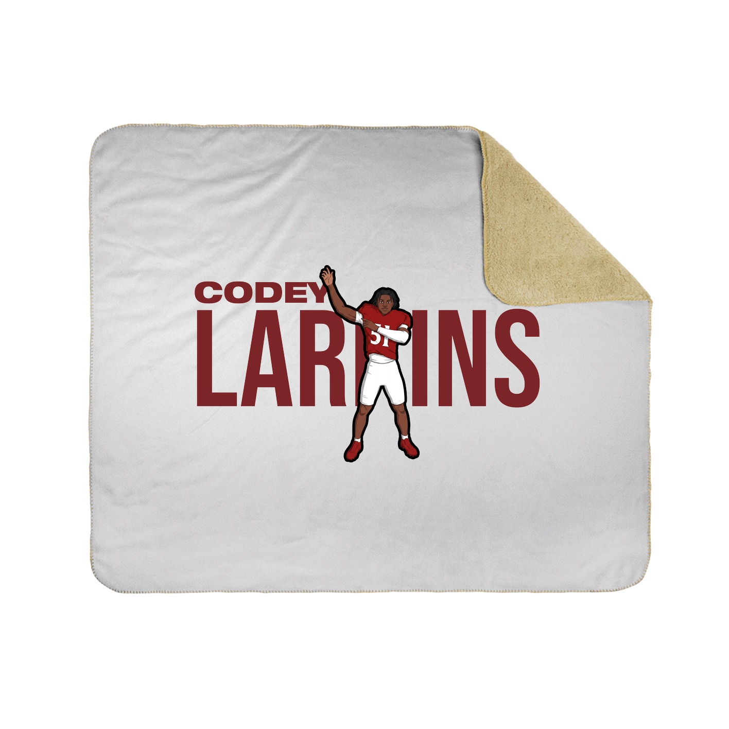 Throw Blanket — Player Name in White