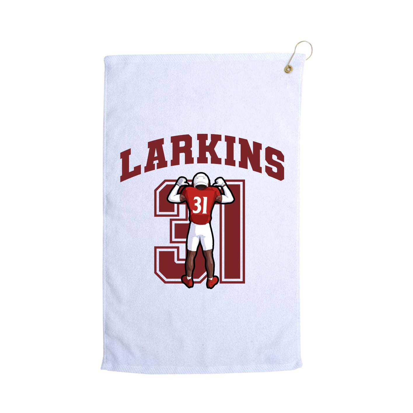 Golf Towel — Number in White