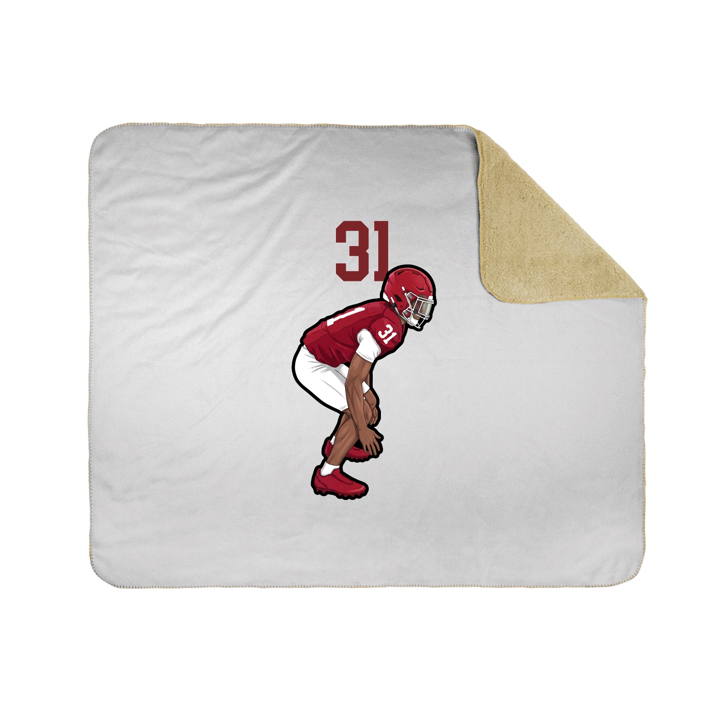 Throw Blanket — Number Top in White