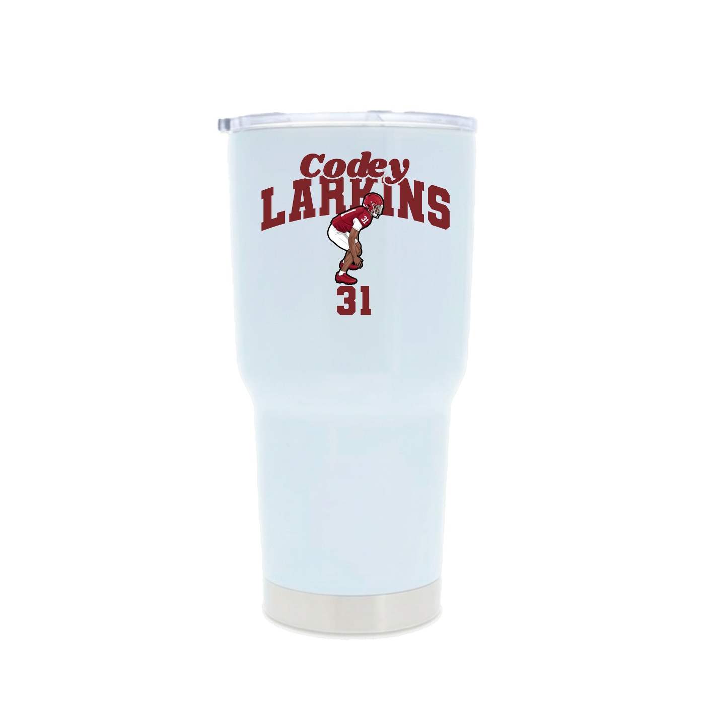 30oz Stainless Steel Tumbler — Signature Arch in White