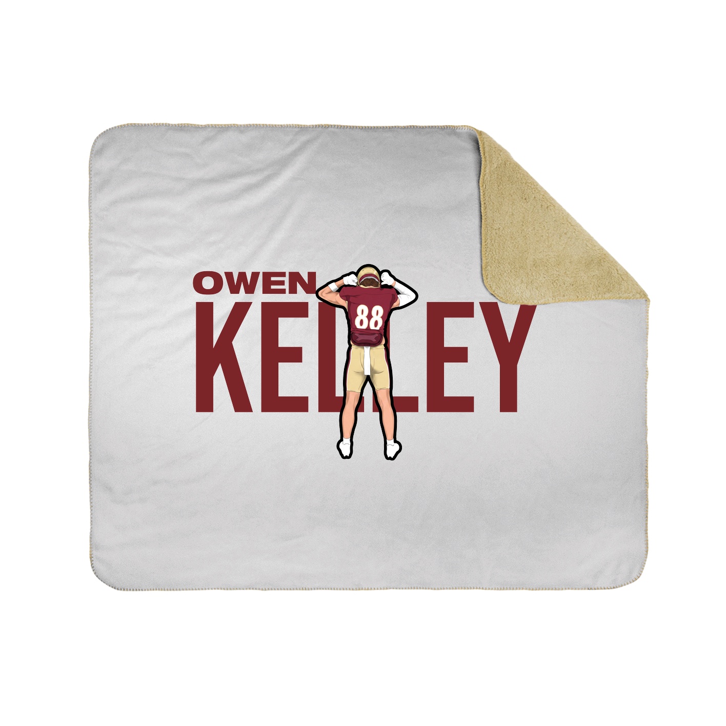 Throw Blanket — Player Name in White