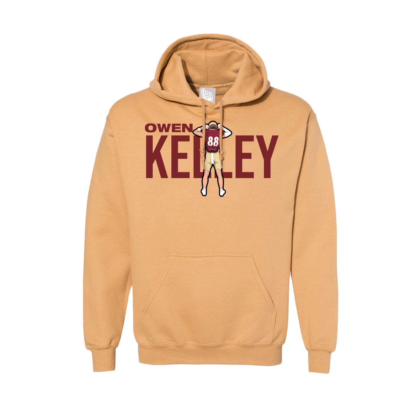Hoodie — Player Name in Vegas Gold