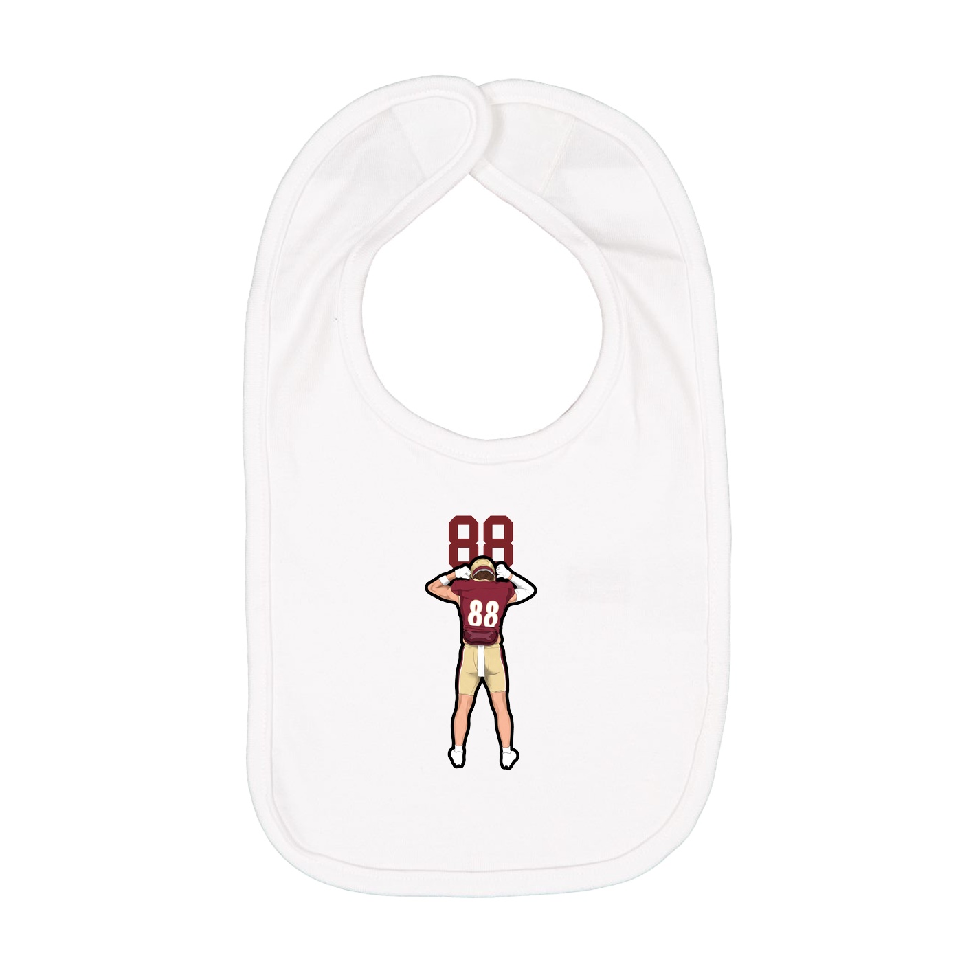 Infant Bib — Number Top in White