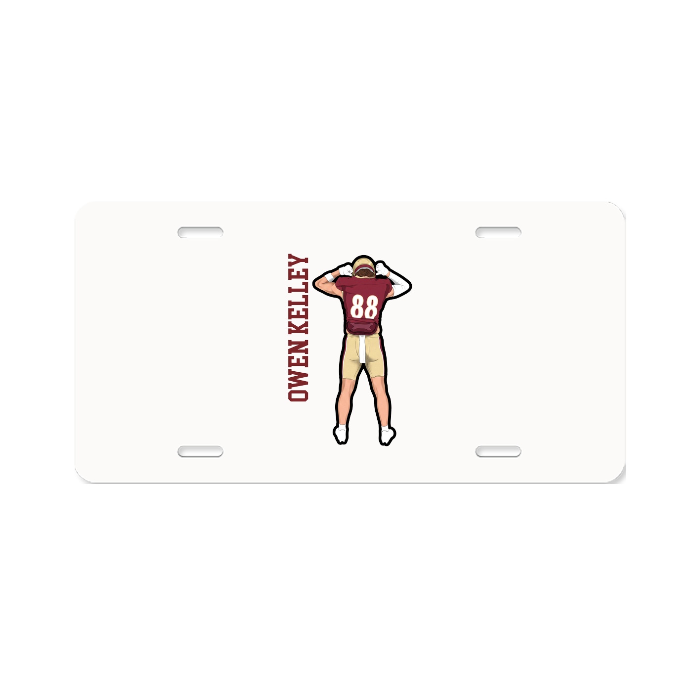 License Plate — Name Vertical in Classic