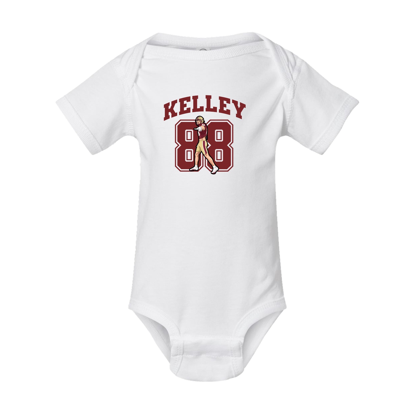Baby Onesie — Number in White