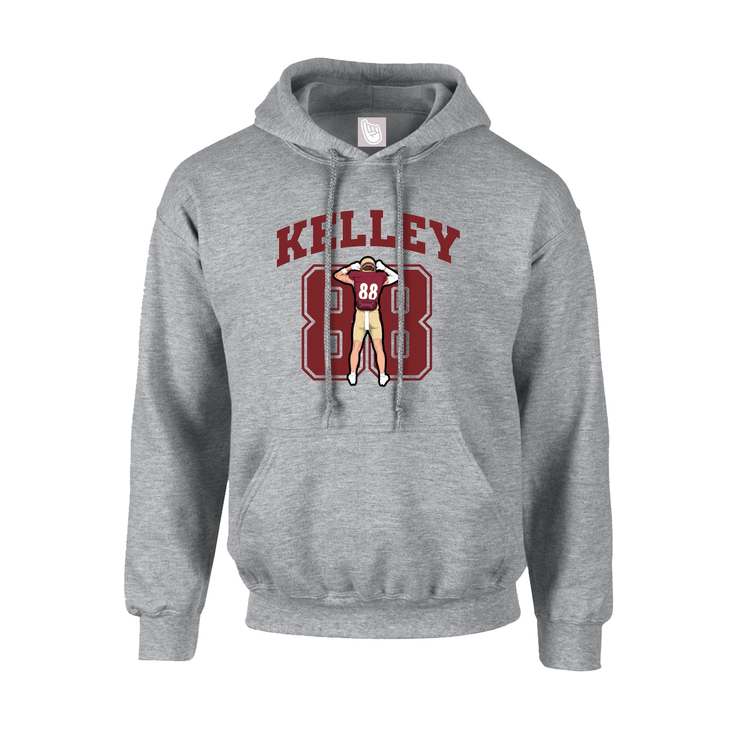 Hoodie — Number in Grey