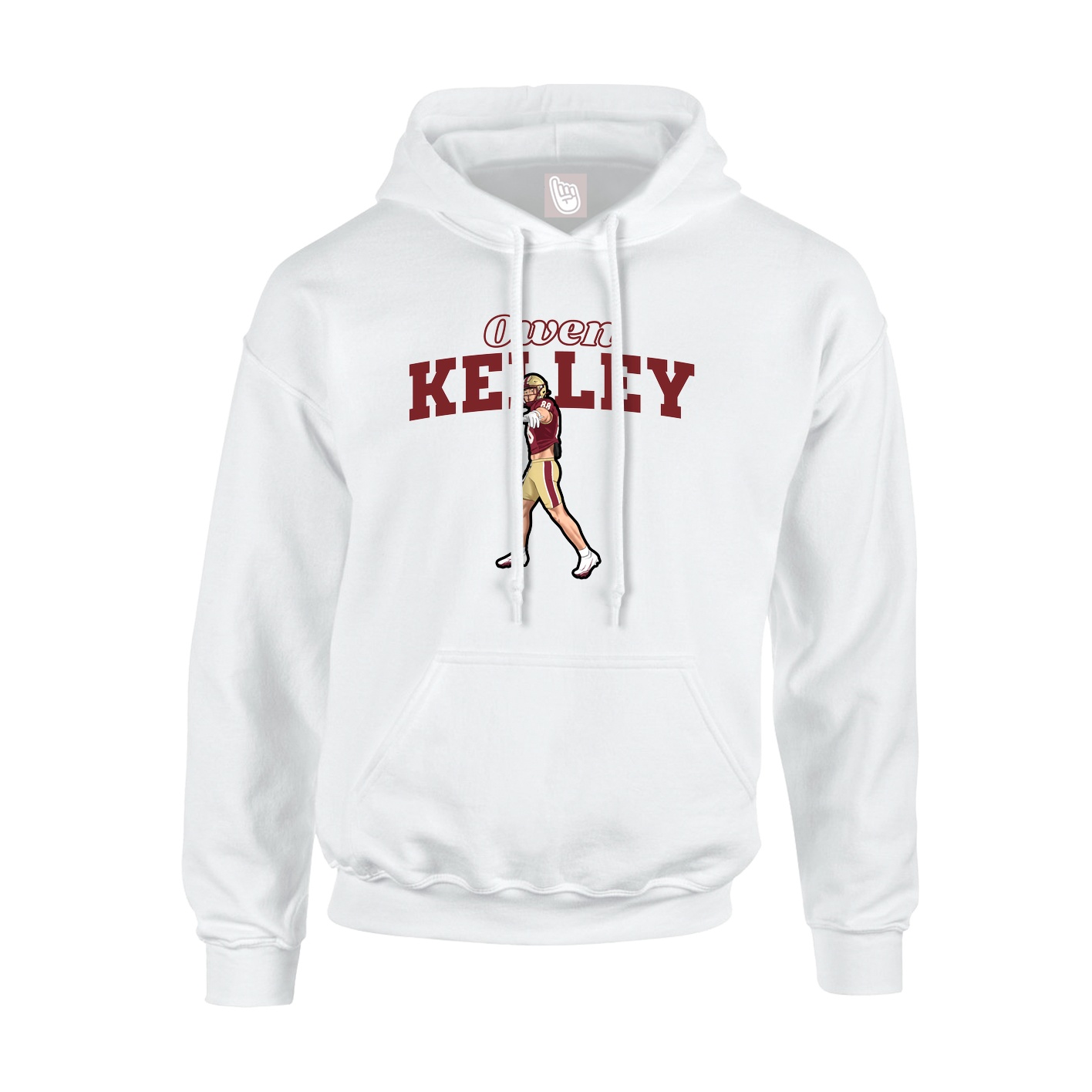 Hoodie — Name Arch in White