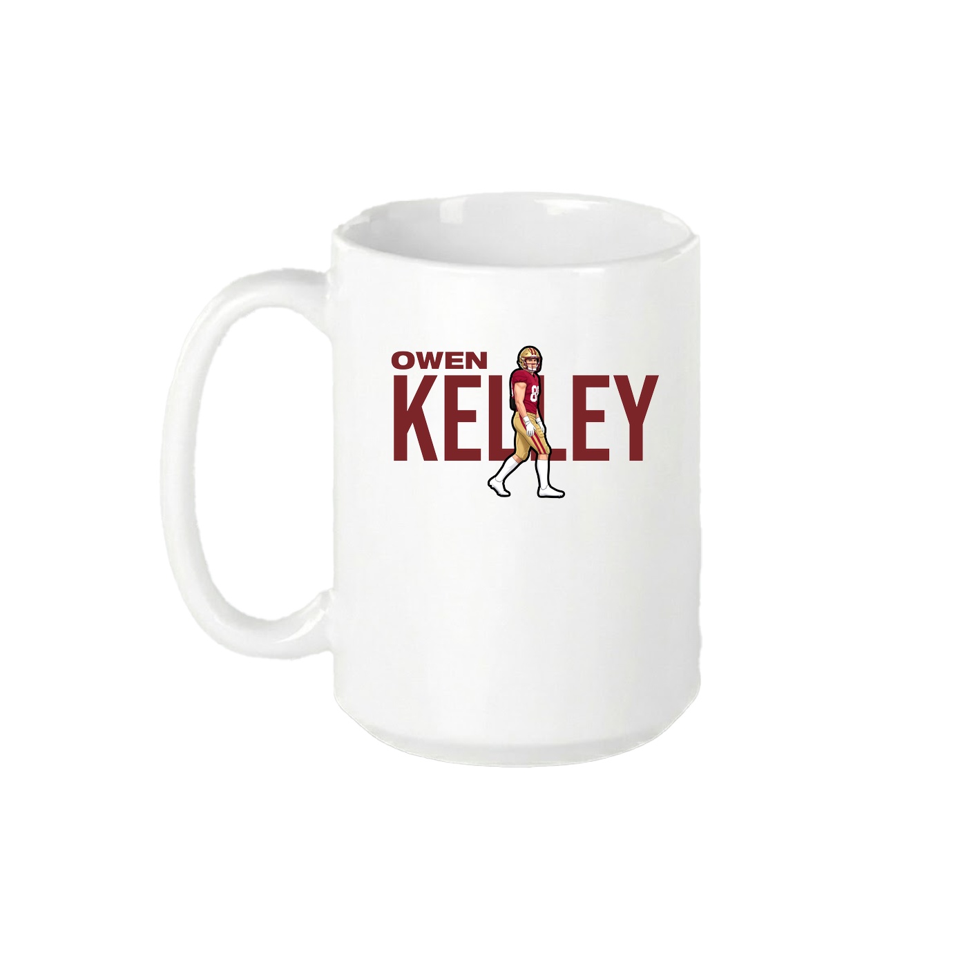 15oz Coffee Mug — Player Name in White
