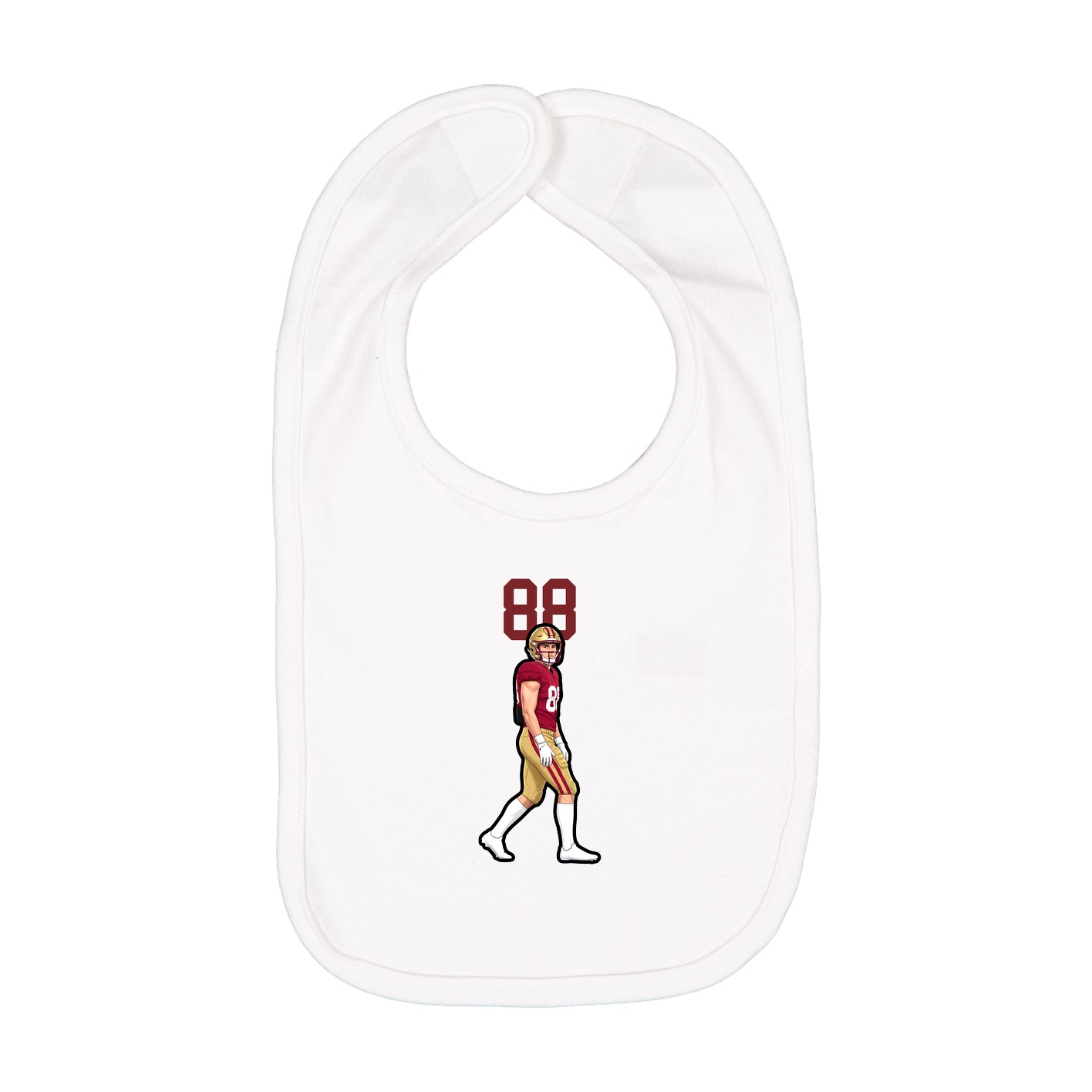 Infant Bib — Number Top in White