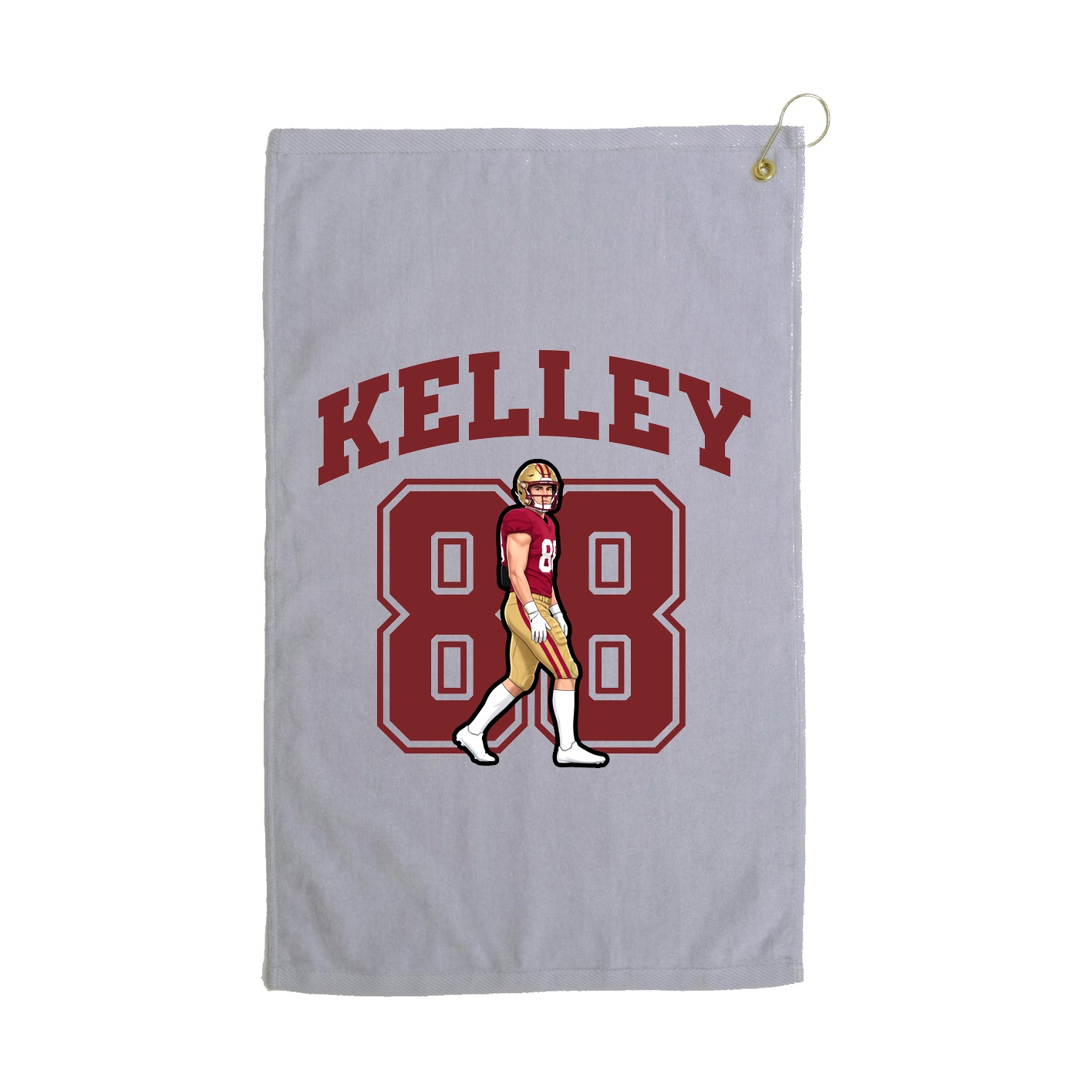 Golf Towel — Number in Grey