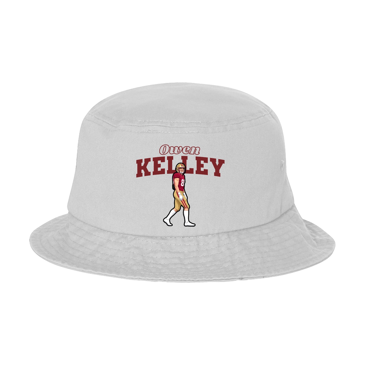 Bucket Cap — Name Arch in White