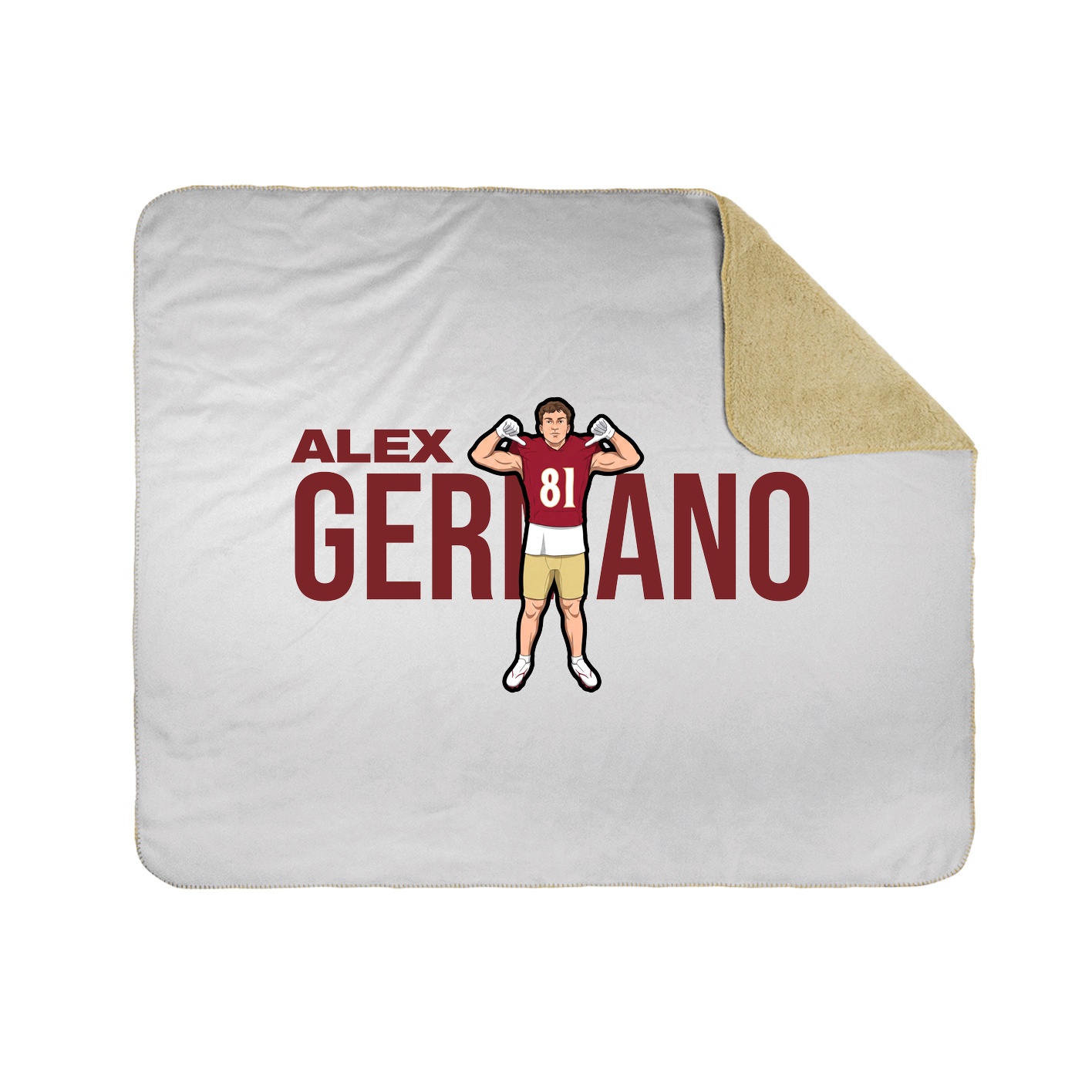 Throw Blanket — Player Name in White