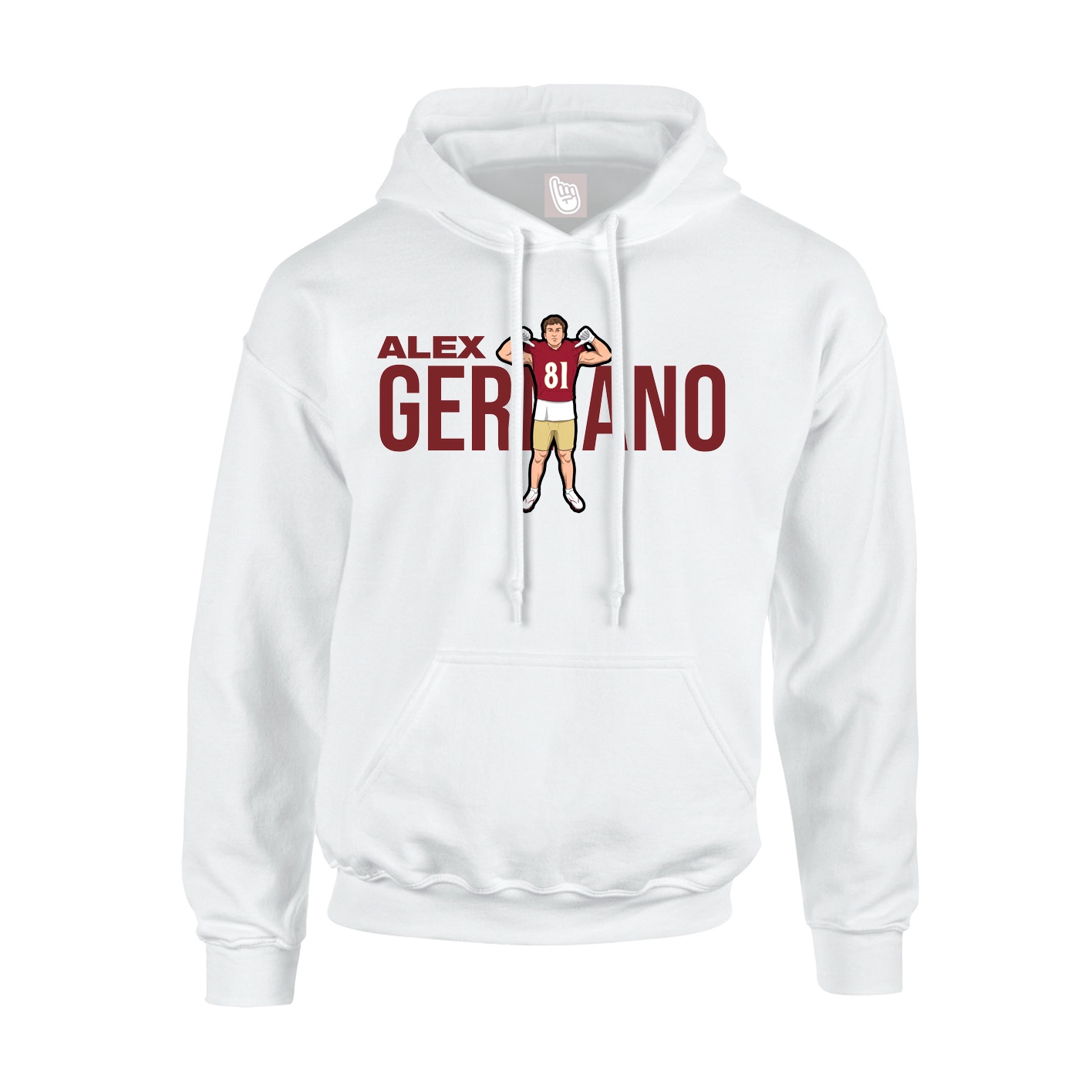 Youth Hoodie — Player Name in White