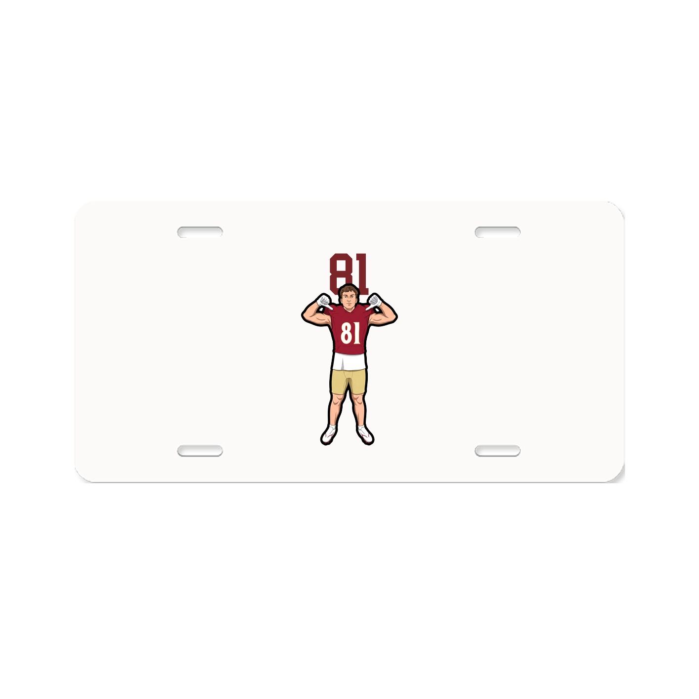 License Plate — Number Top in Classic