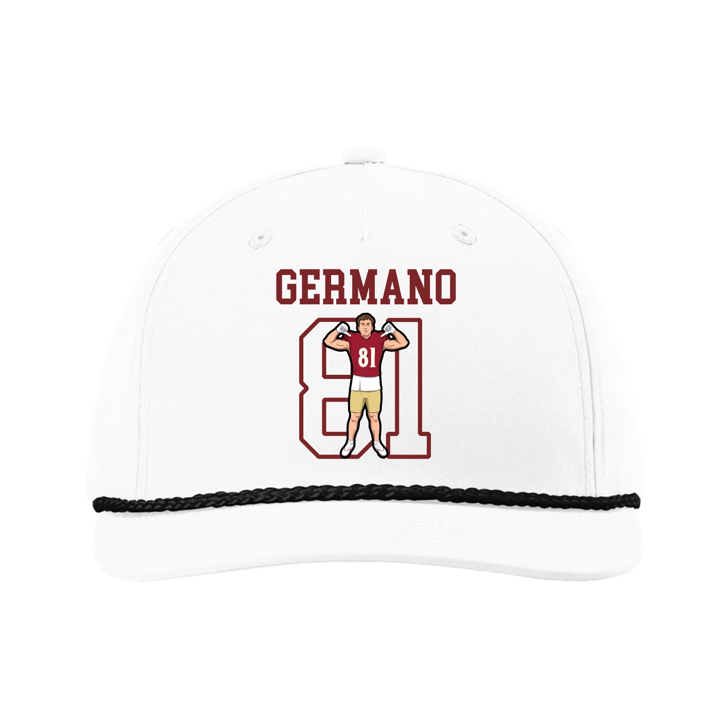 Five-Panel Classic Rope Cap — Shirsey in White