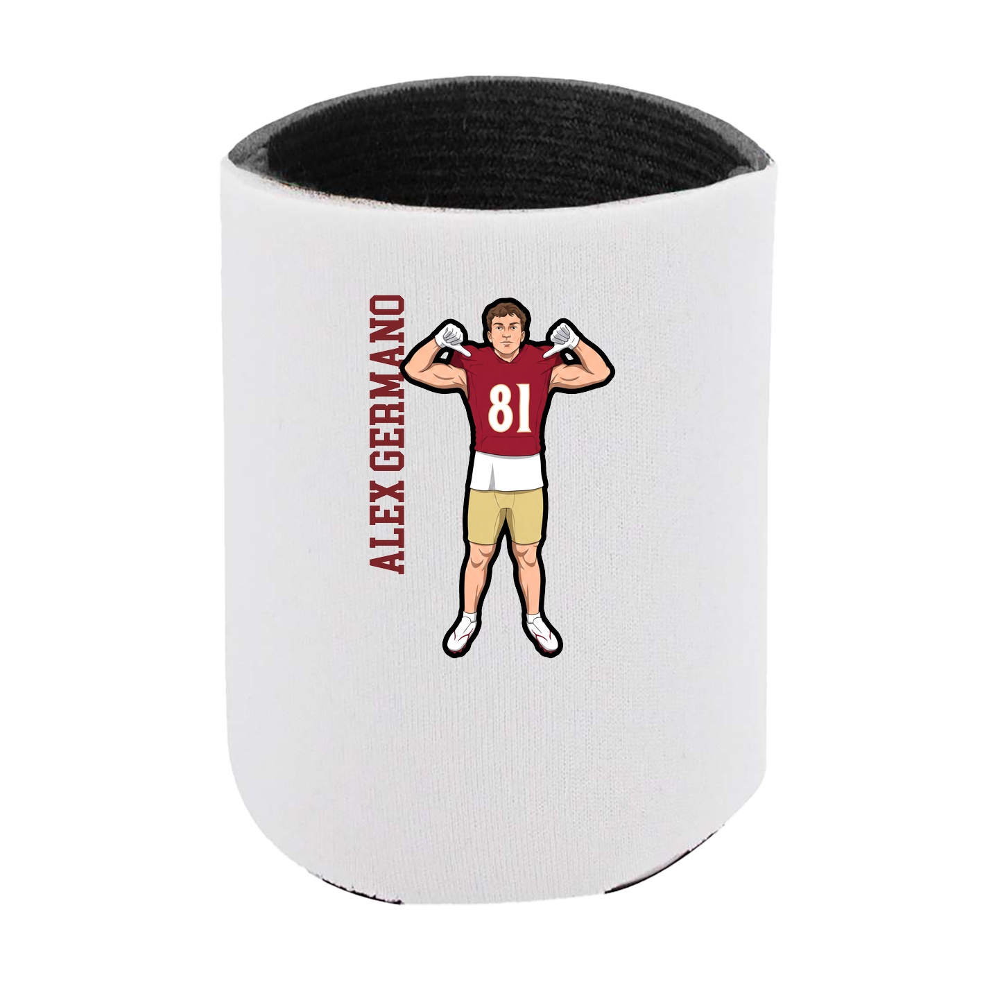 Can Holder — Name Vertical in White
