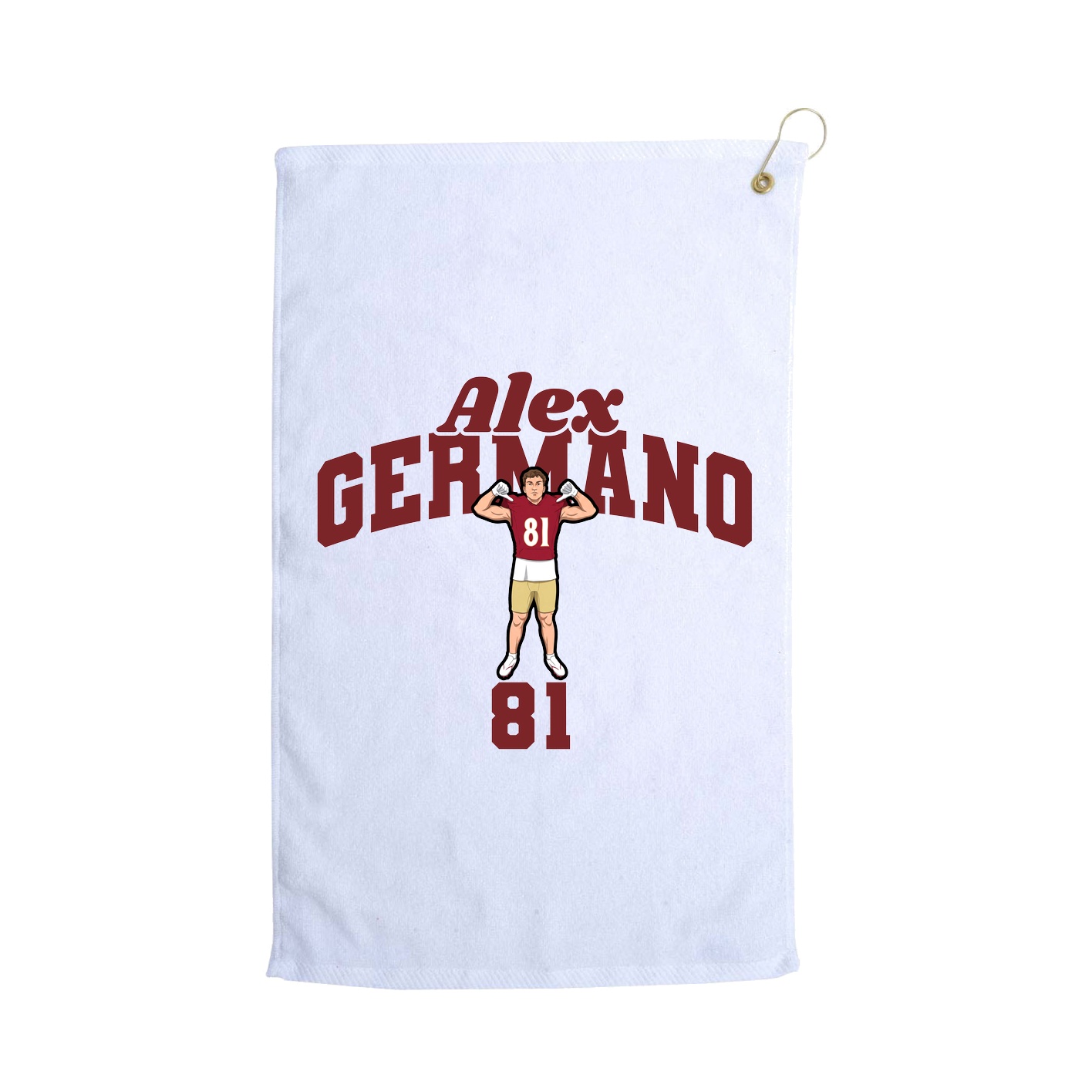 Golf Towel — Signature Arch in White