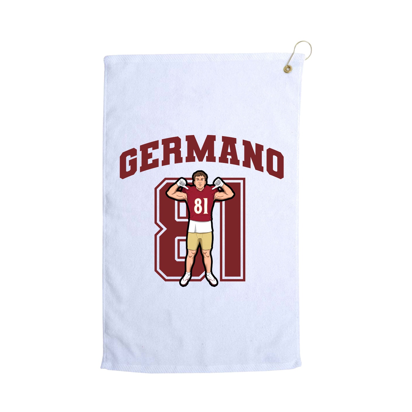 Golf Towel — Number in White