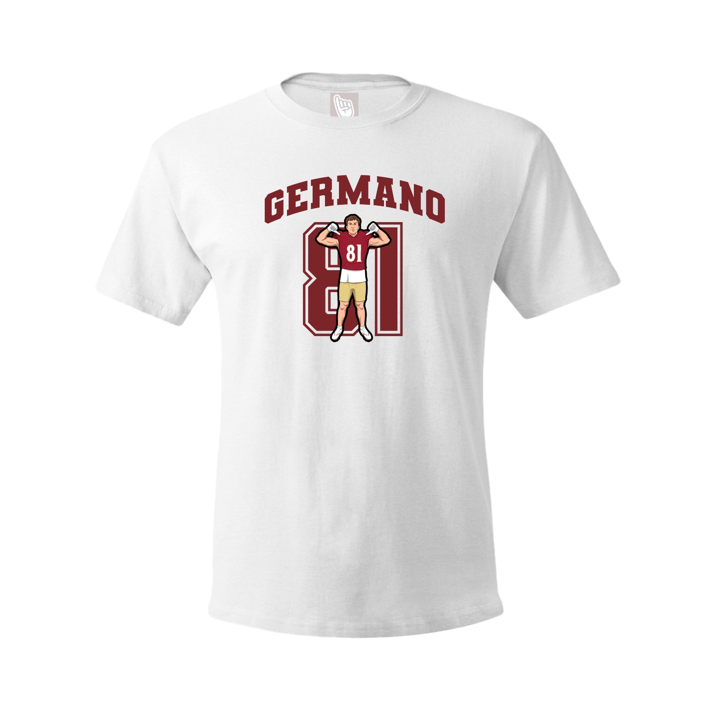 Youth Tee — Number in White