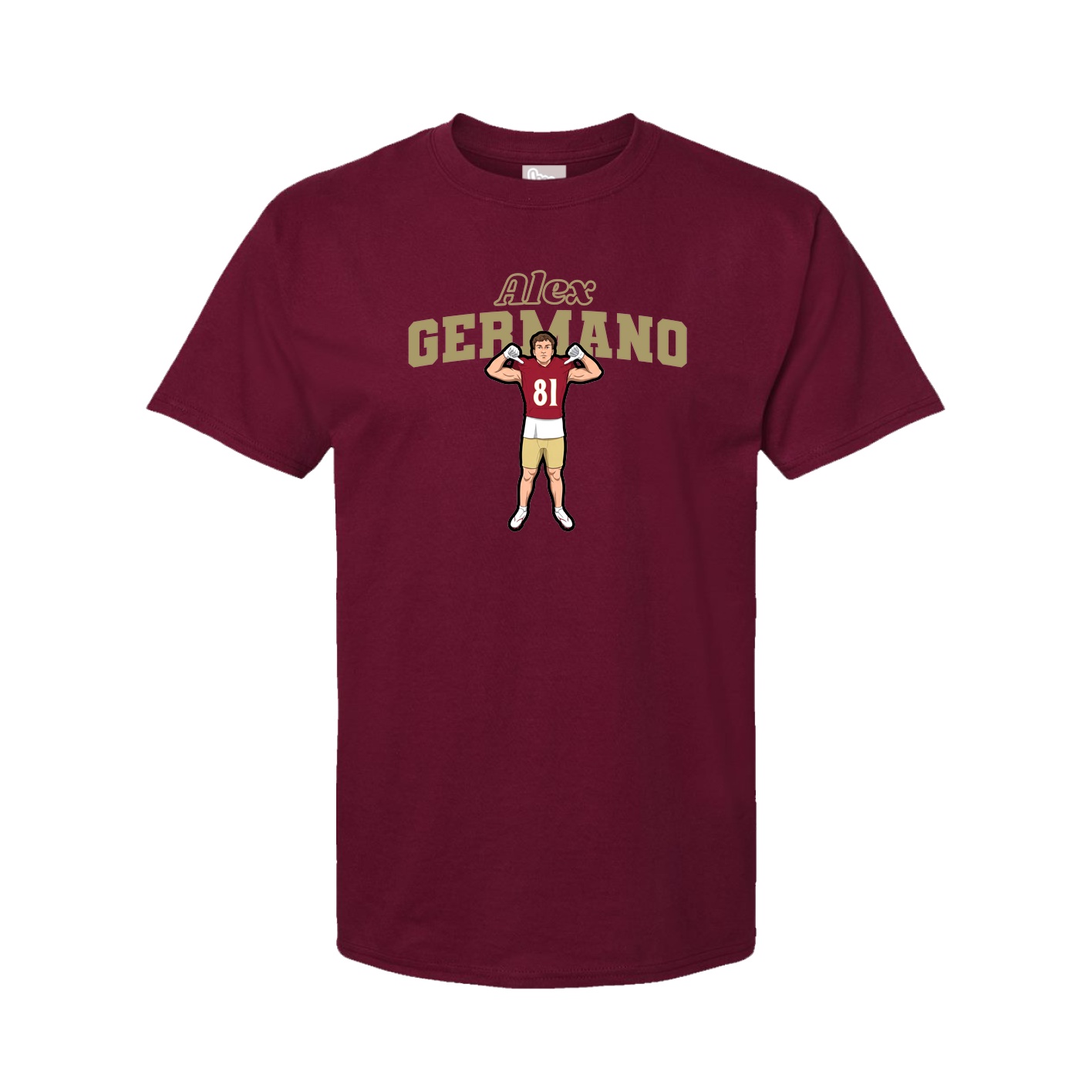 Youth Tee — Name Arch in Cardinal
