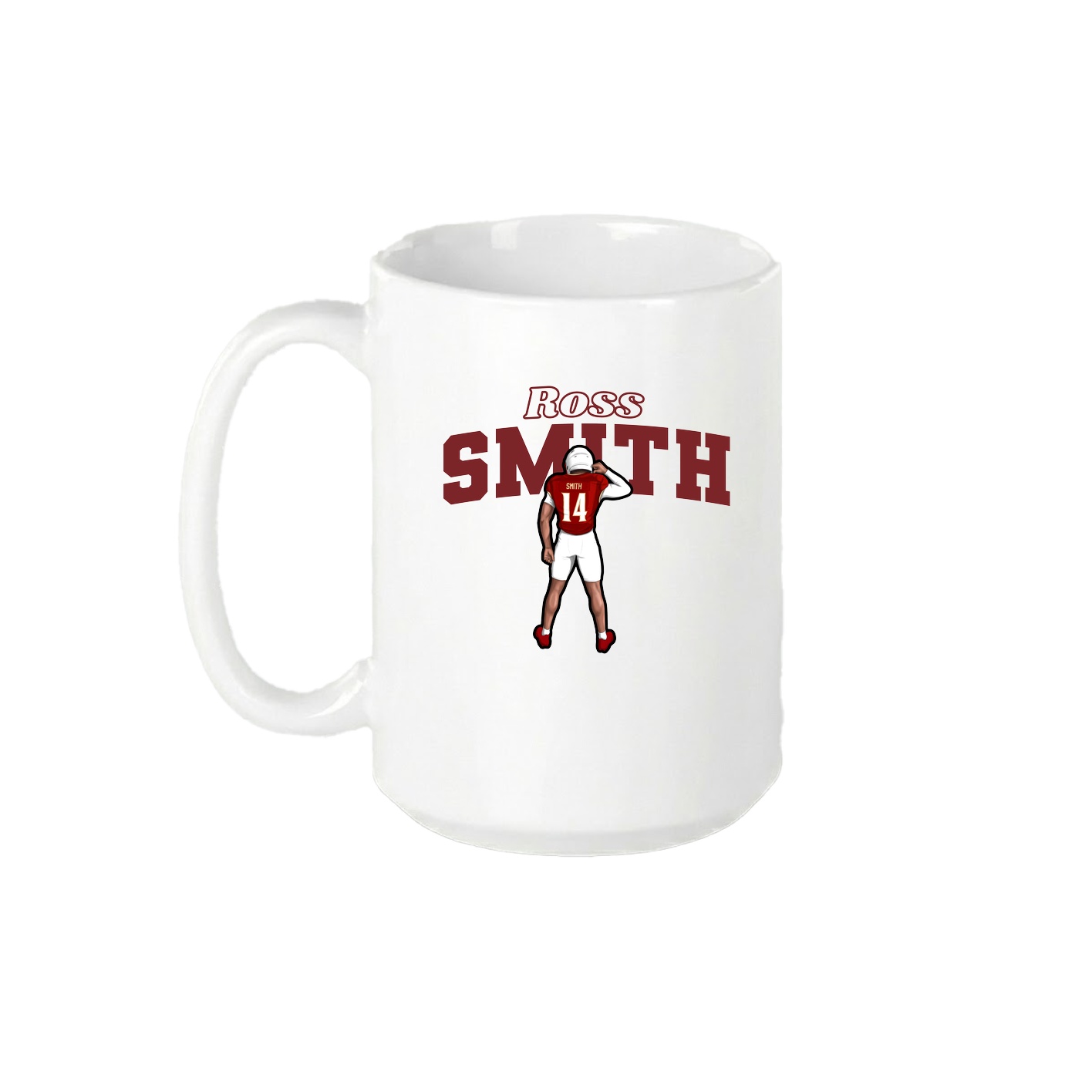 15oz Coffee Mug — Name Arch in White