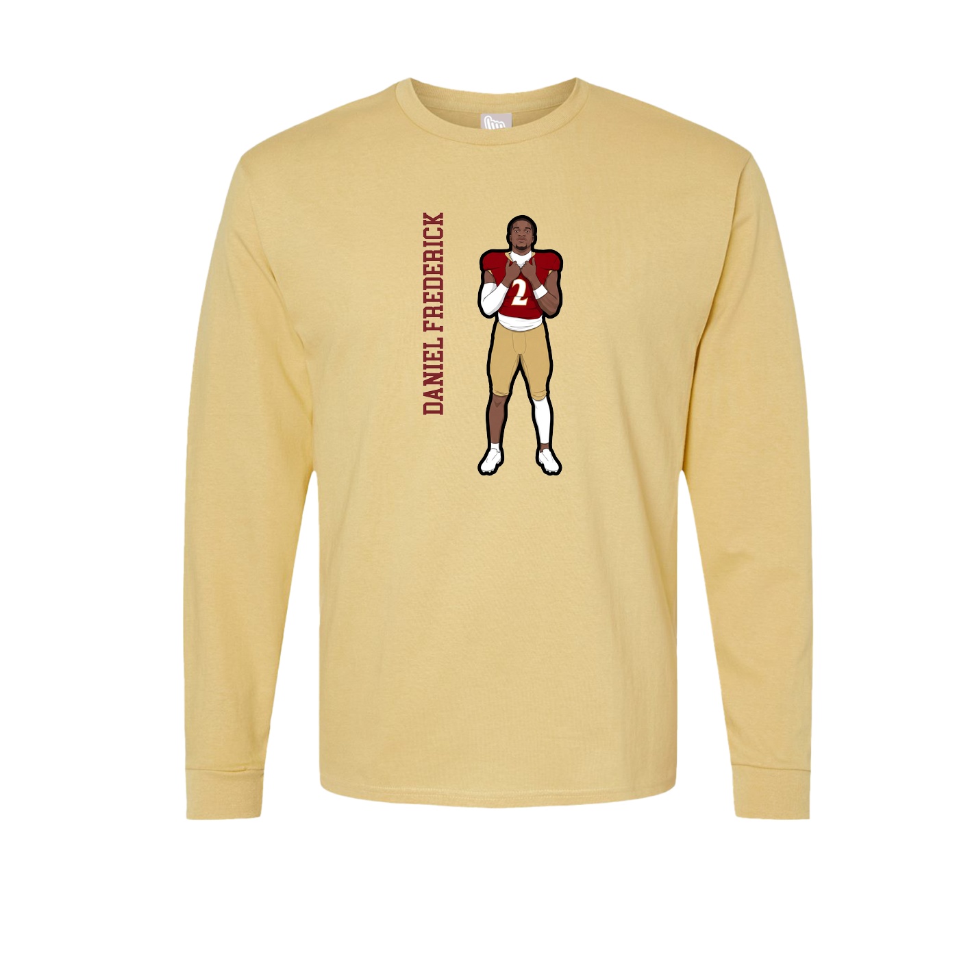 Long Sleeve Tee — Name Vertical in Vegas Gold
