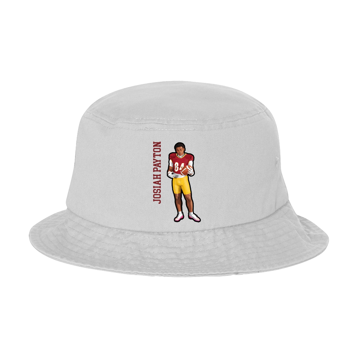Bucket Cap — Name Vertical in White