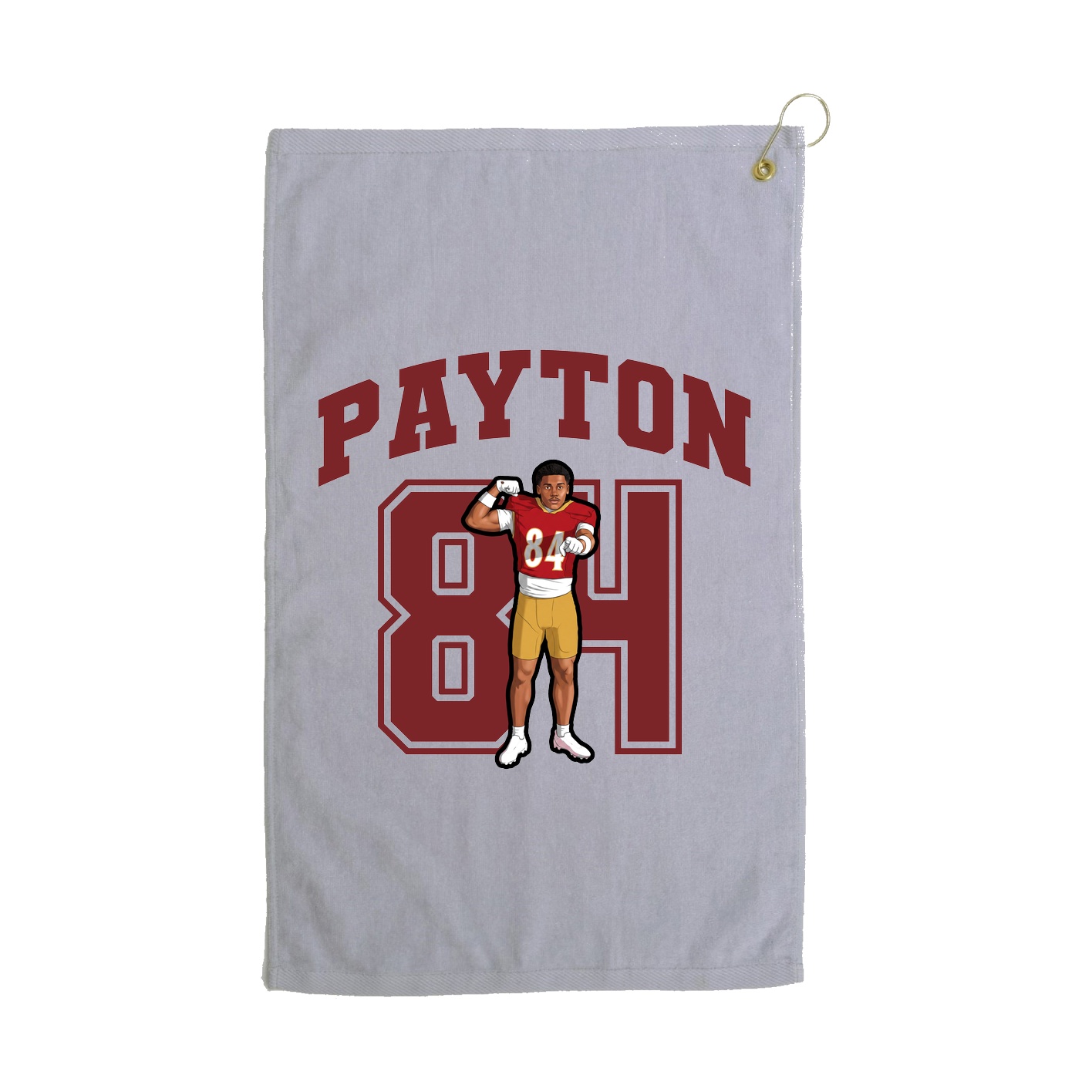 Golf Towel — Number in Grey