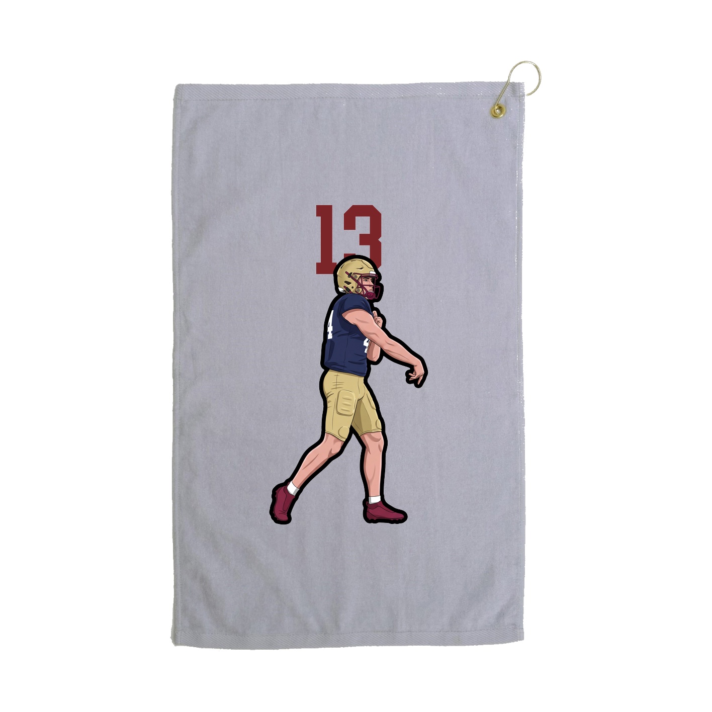 Golf Towel — Number Top in Grey