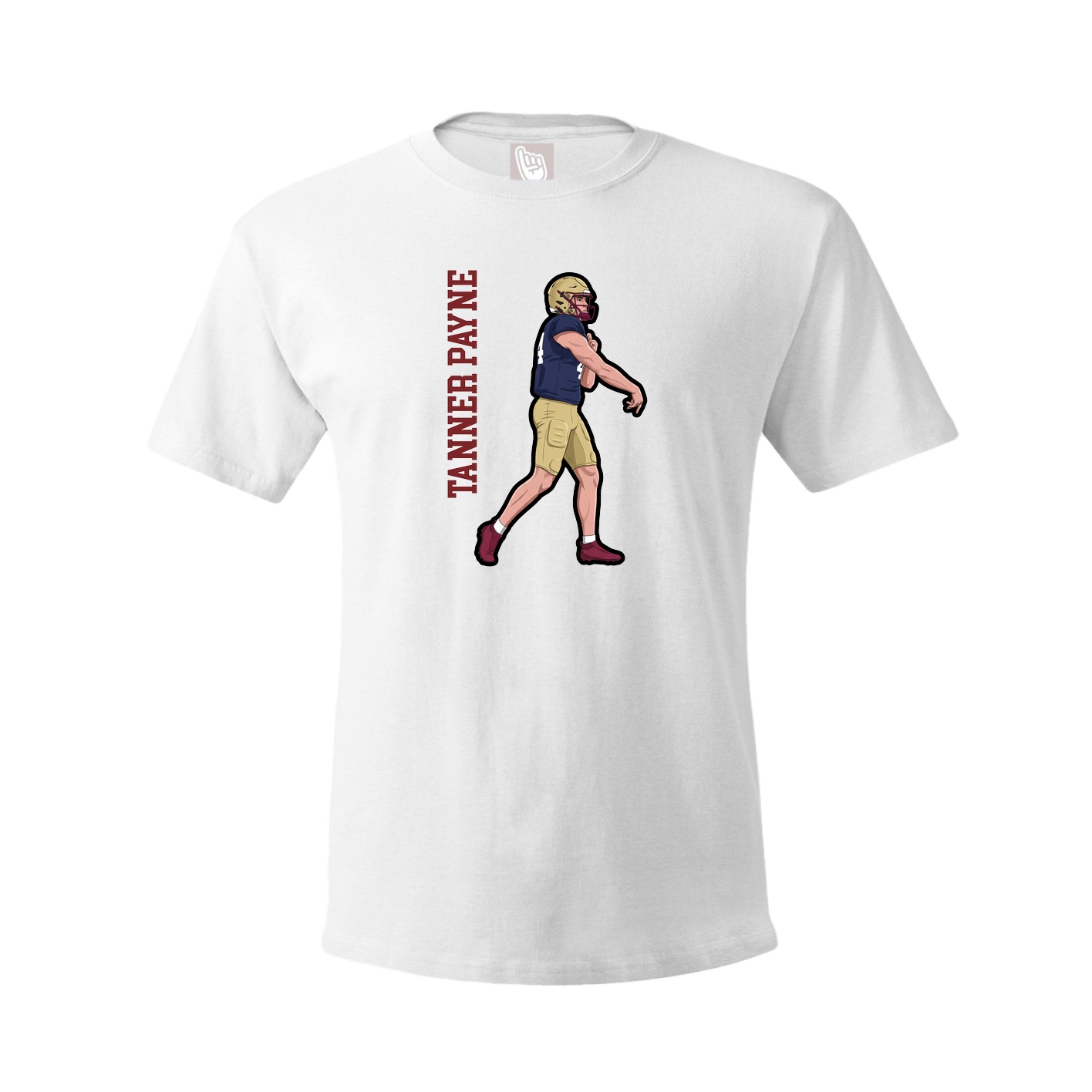 Youth Tee — Name Vertical in White