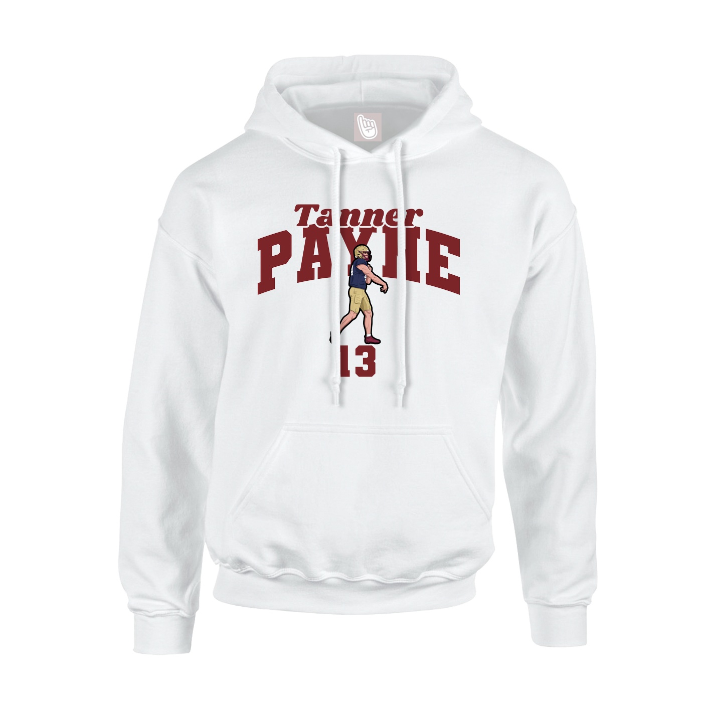 Youth Hoodie — Signature Arch in White