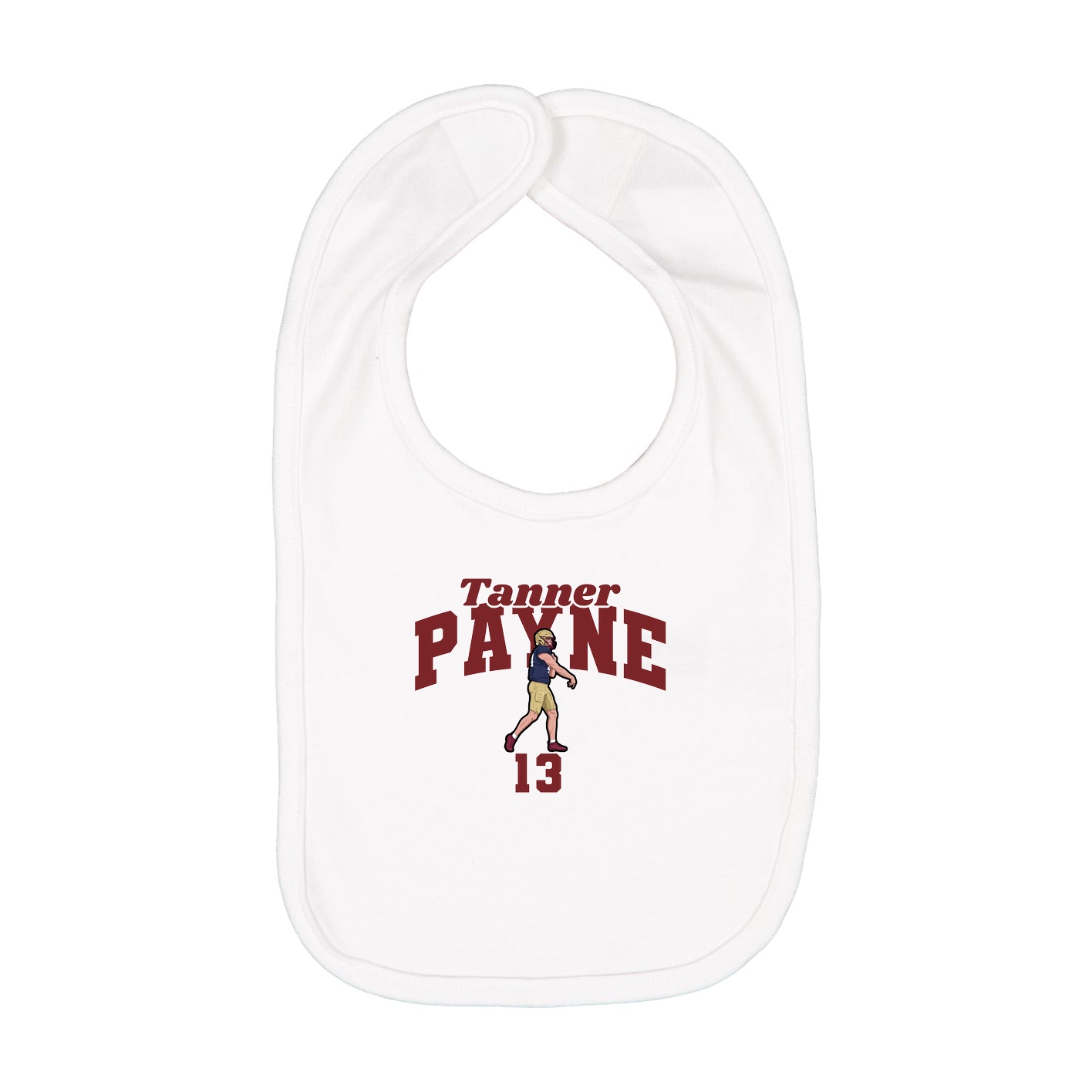 Infant Bib — Signature Arch in White